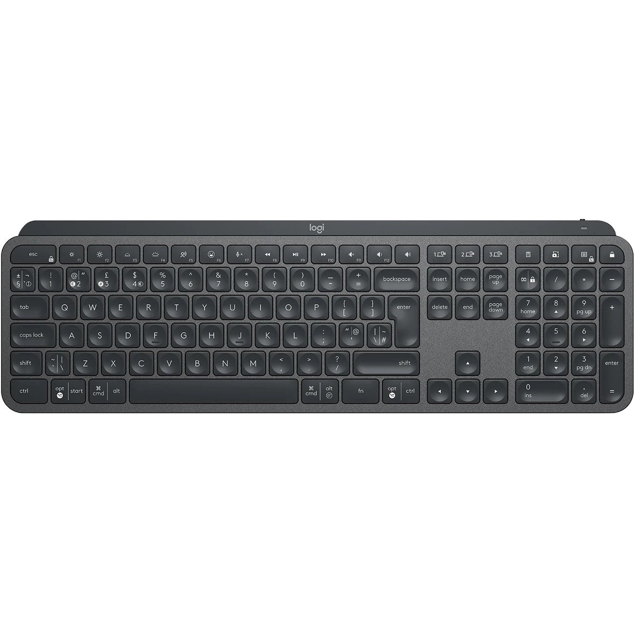 Logitech MX Keys for Business Keyboard - Wireless Connectivity - USB Type A Interface - Swiss - QWERTZ Layout - Graphite
