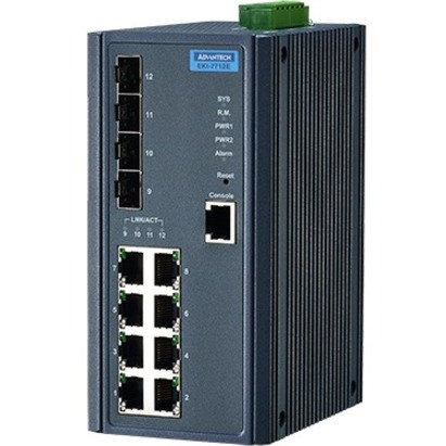 Advantech 8FE+4G SFP Managed Ethernet Switch