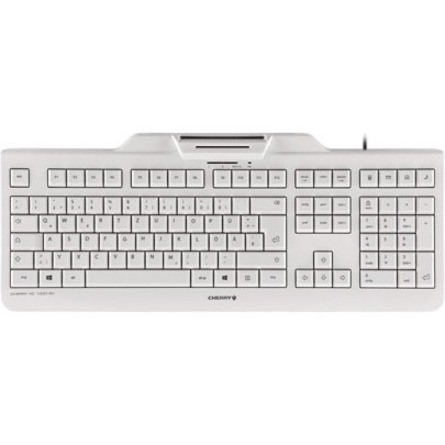 CHERRY KC 1000 SC Tastatur - Kabel Konnektivität - USB Schnittstelle - Schweiz - QWERTZ Layout - Pale Gray