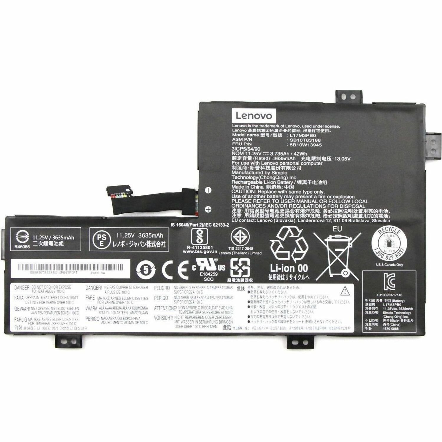 LENOVO DCG SOURCING L17M3PB0 Battery