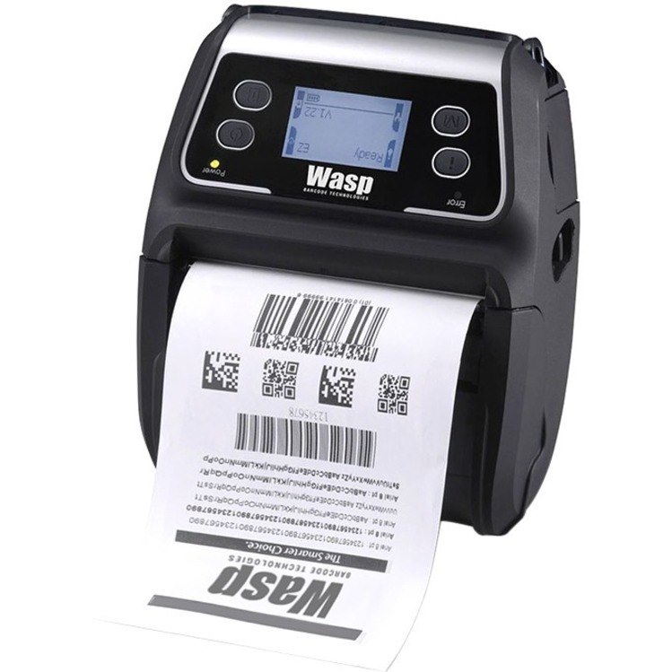 Wasp WPL4ML Mobile Direct Thermal Printer - Monochrome - Portable - Label/Receipt Print - USB - Wireless LAN - Battery Included
