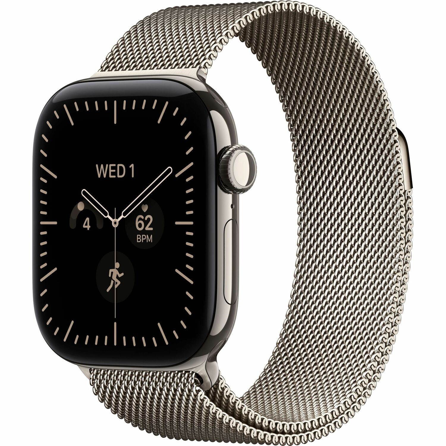 Apple Watch Series 12 Smart Watch - 42 mm Case Height - 37 mm Case Width - Natural Case Color - Natural Band Color - Titanium Case Material - Wireless LAN - 5G - LTE