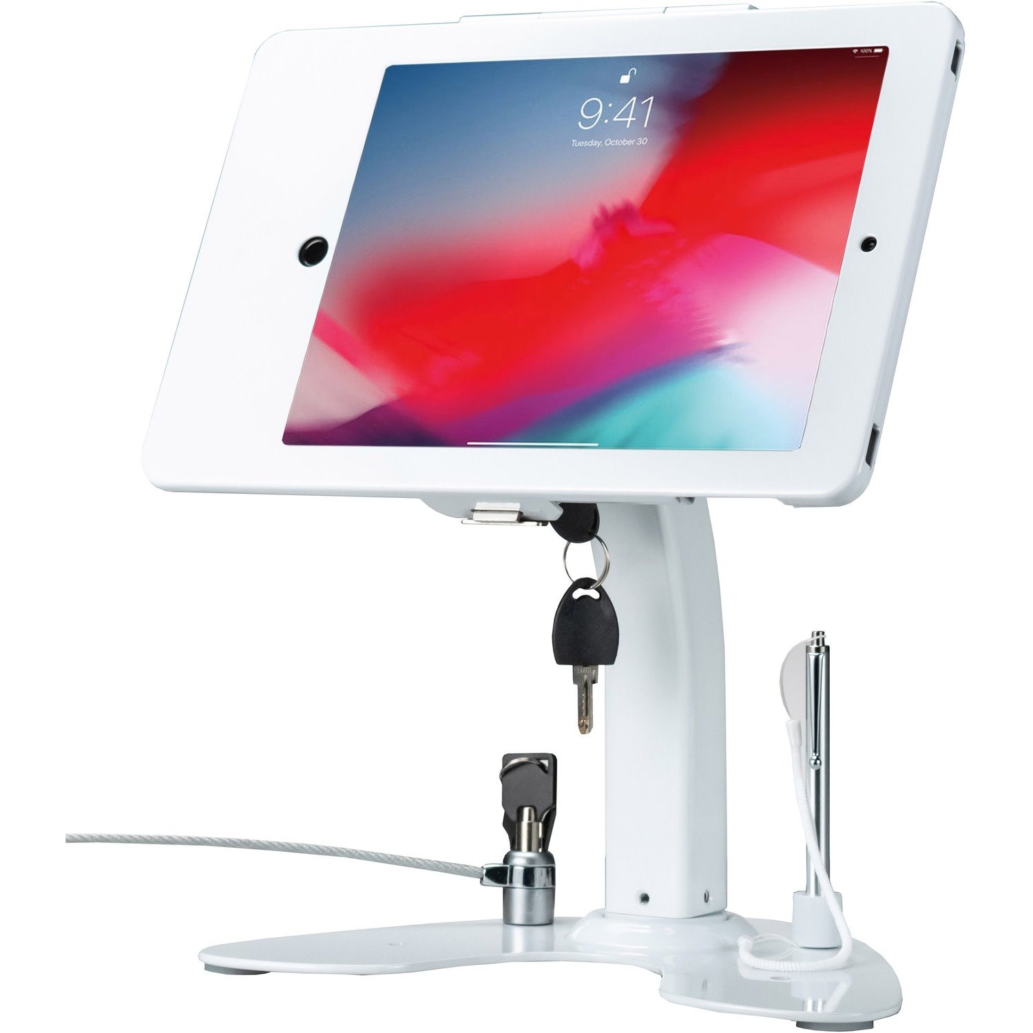 CTA Digital Desk Mount for iPad Air, iPad Pro, iPad, Card Reader