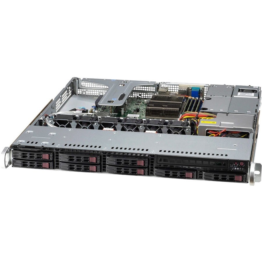 Supermicro SuperServer SYS-110T-M Server-Barebone-System - 1U Rackmount - Socket LGA-1200 - 1 x Prozessor-Support