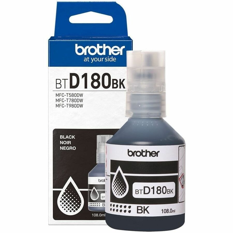 Brother Genuine BTD180BK High Yield Black Ink Bottle