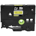 Brother HGES6315PK Black on Yellow Extra-Strength Adhesive Label Tape