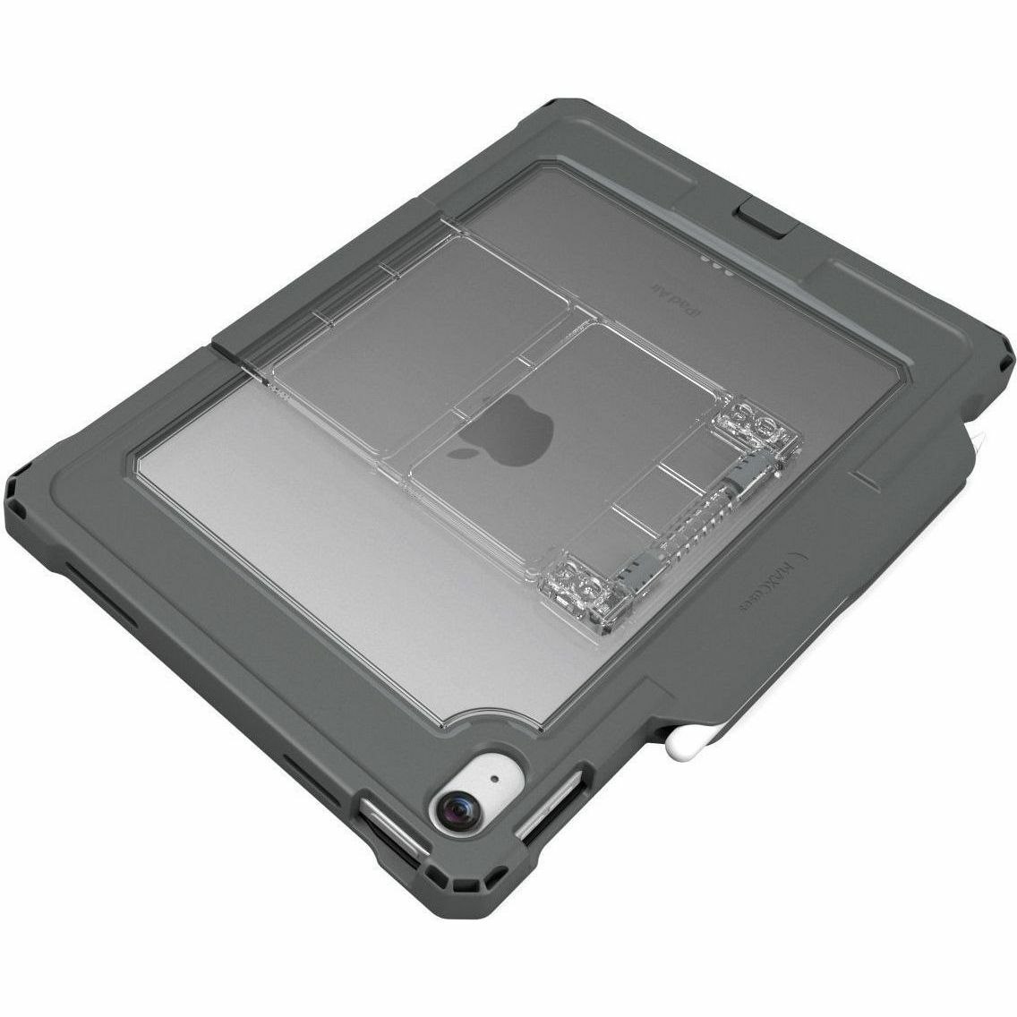 Shield Extreme-X2 for iPad 10 10.9" w/3.5 mm Adapter and Tamper-Resistant Design (2022) (Black Bezel-Gray Case)