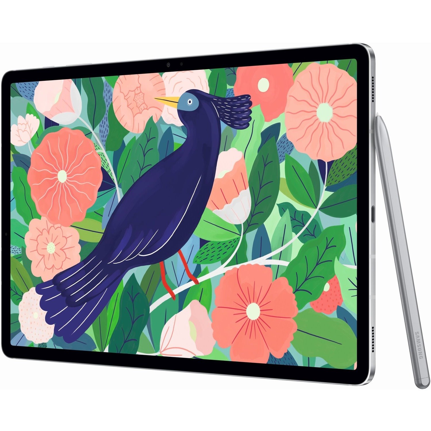 Samsung Galaxy Tab S7+ SM-T976 Tablet - 12.4" WQXGA+ - Qualcomm Snapdragon 865 Plus Octa-core - 8 GB - 256 GB Storage - Android 10 - 5G - Mystic Silver