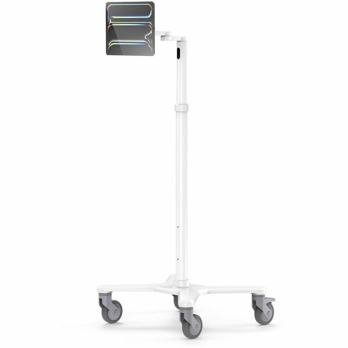 Compulocks Universal Invisible Mount Medical Rolling Cart Extended White