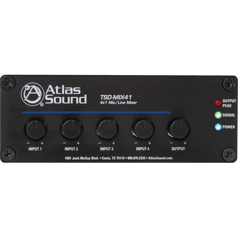 AtlasIED TSD-MIX41 4 x 1 Mic/Line Mixer