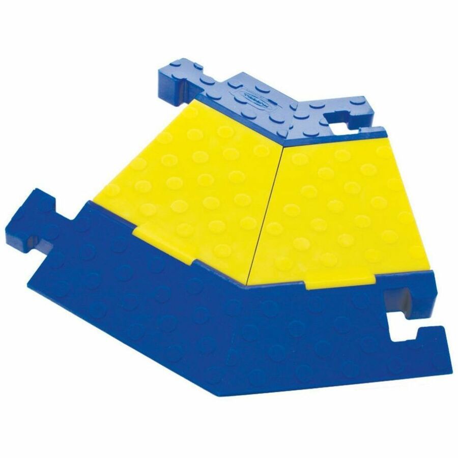 Hubbell Wiring Device-Kellems Kellems Wire Management, 5-Channel 45 Degree Right Turn TrukTra, Blue and Yellow