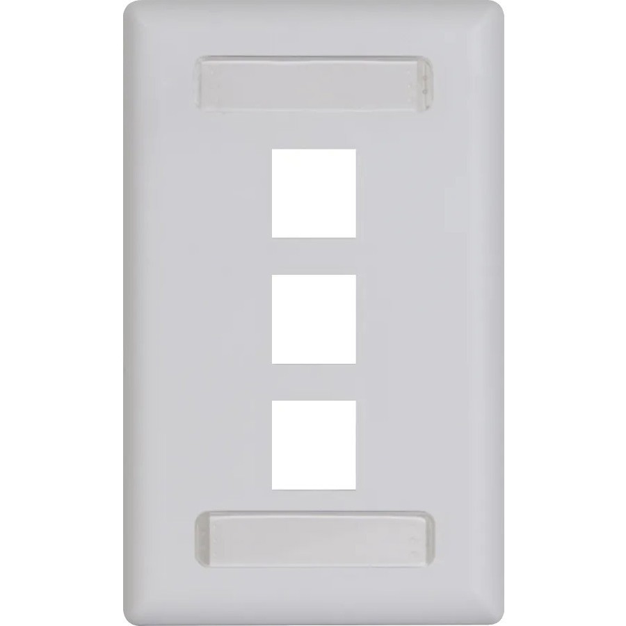 3 Port Face Plate White