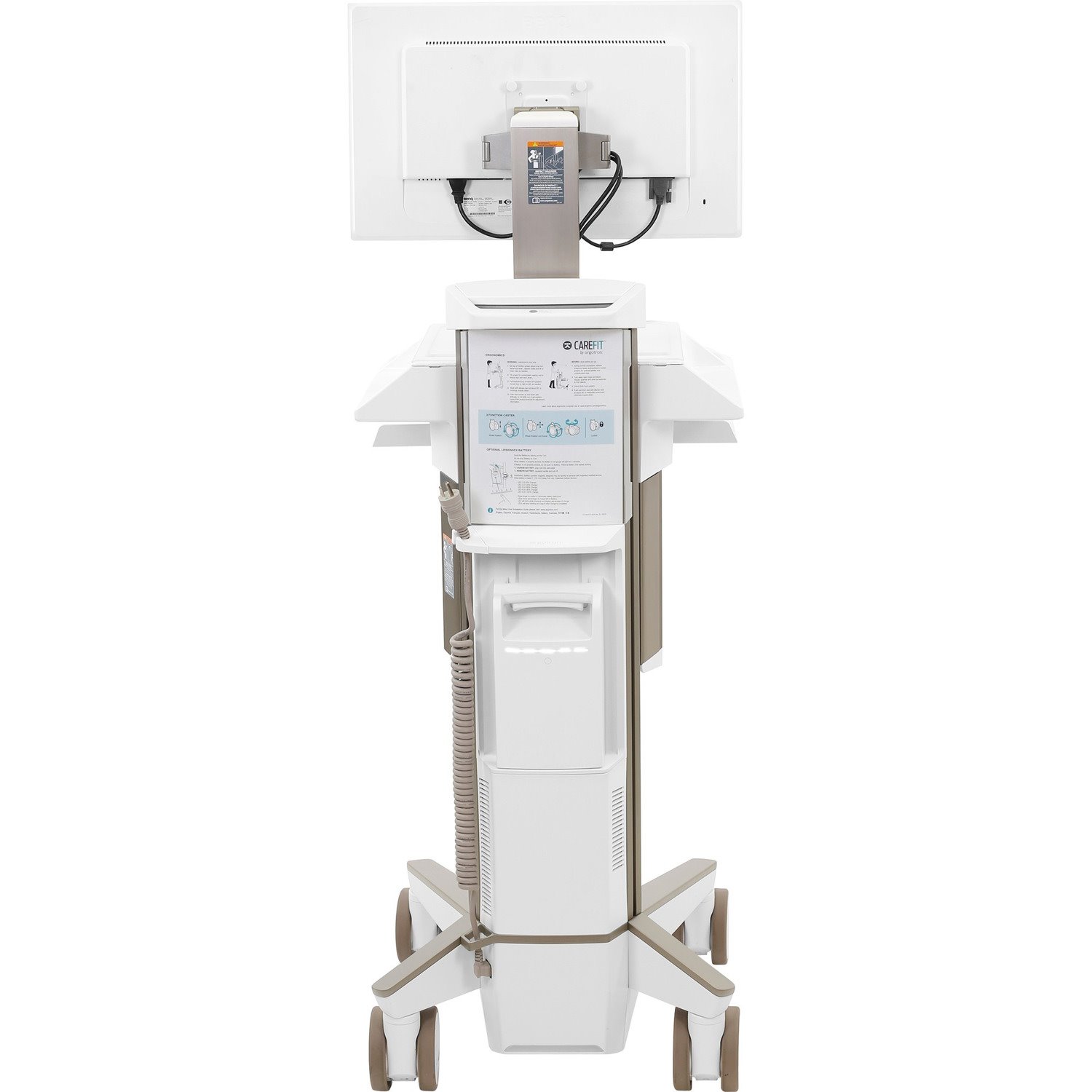 Ergotron CareFit Pro Electric Lift Cart, LiFe Powered, US/CA/MX
