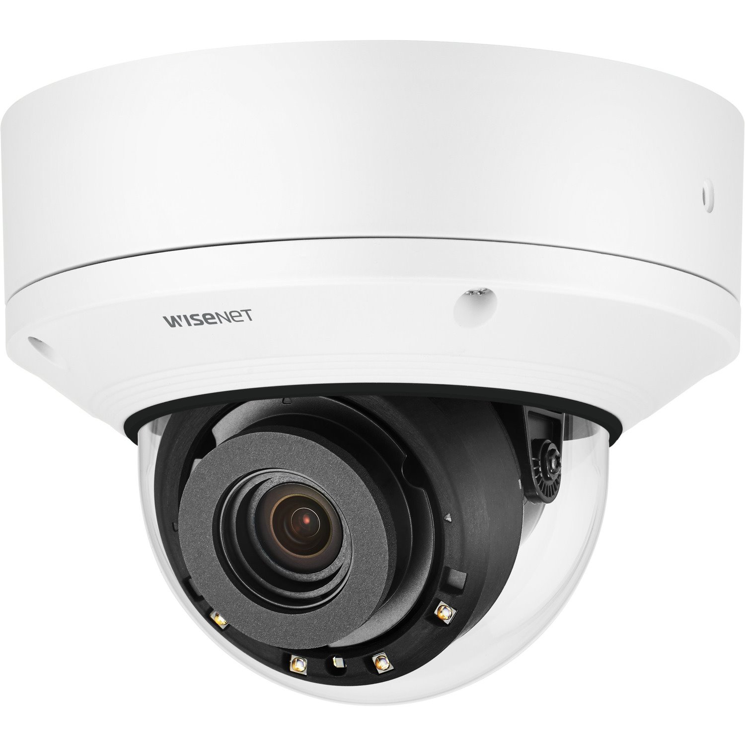 Wisenet X-Series XND-8081REV 5 Megapixel Indoor/Outdoor HD Network Camera - Color, Monochrome - Dome - Signal White