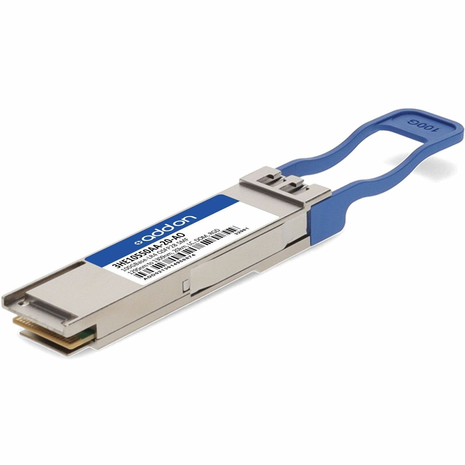 AddOn Alcatel-Lucent Nokia&reg; 3HE10550AA-20 Compatible TAA 100GBase-LR4 QSFP28 Transceiver (SMF, 1295nm to 1309nm, 20km, LC, DOM)
