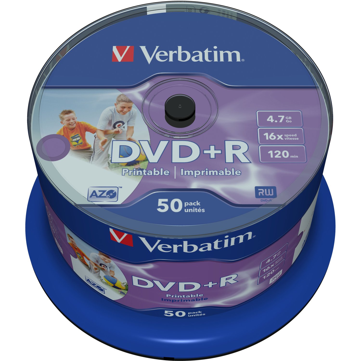 Verbatim 43512 DVD Recordable Media - DVD+R - 16x - 4.70 GB - 50