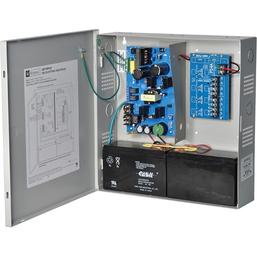 Altronix 4 PTC Outputs Supervised Power Supply/Charger. 12/24VDC @ 6A. Grey Enclosure