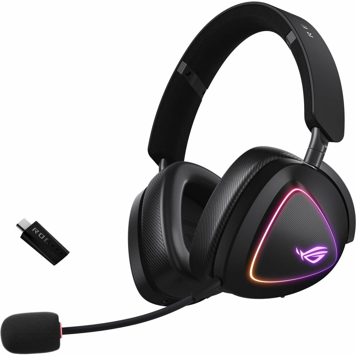 ASUS ROG DELTA II Tri-mode Wireless Gaming Headset, ROG SpeedNova, 50mm Titanium Drivers, Up to 110-hour Battery Life, 318g, BT/2.4G/3.5mm, Aura Sync