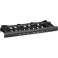 Black Box Horizontal IT Rackmount Cable Manager - 1U, 19" , Single-Sided, Black