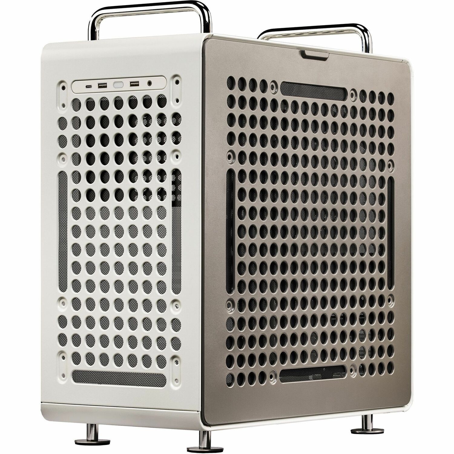 Cooler Master QUBE 540 ATX Mid-Tower PC Case - Highly Customizable Modular Computer Chassis with Movable I/O Panel, Multi-Position PSU Mount, Tempered Glass Panel & Portable Handles - Moonstone