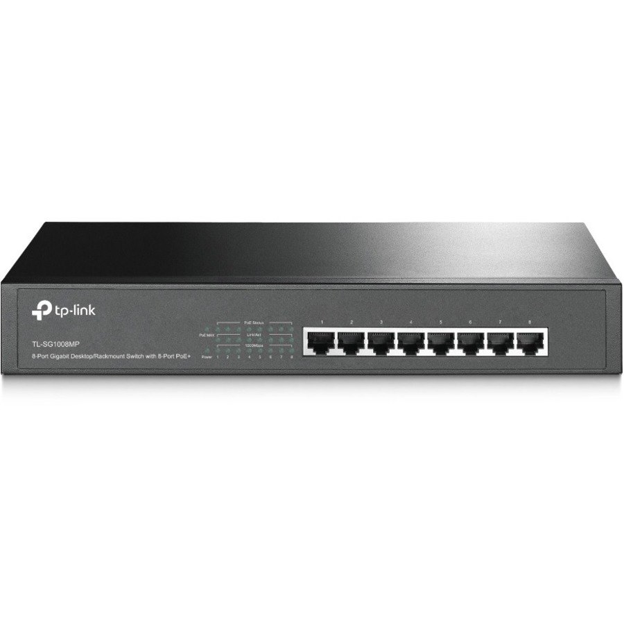 TP-Link TL-SG1008MP 8 Poorten Ethernetswitch - Gigabit Ethernet - 1000Base-T