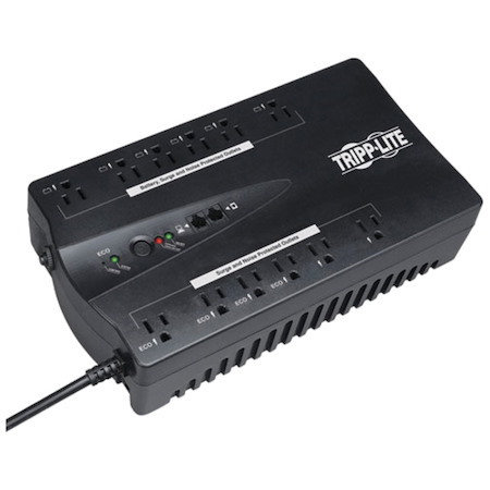 Eaton Tripp Lite Series TAA-Compliant ECO Series 120V 750VA 450W Energy-Saving Standby UPS with USB port and 12 Outlets