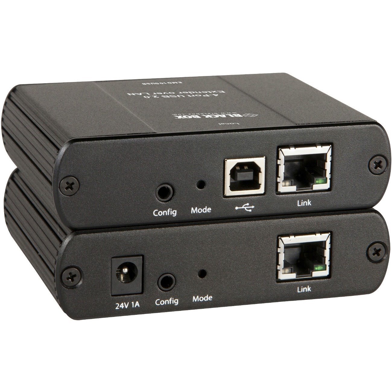 Black Box KVM-over-IP Switchable Extender Kit - LAN, 4-Port, 100m