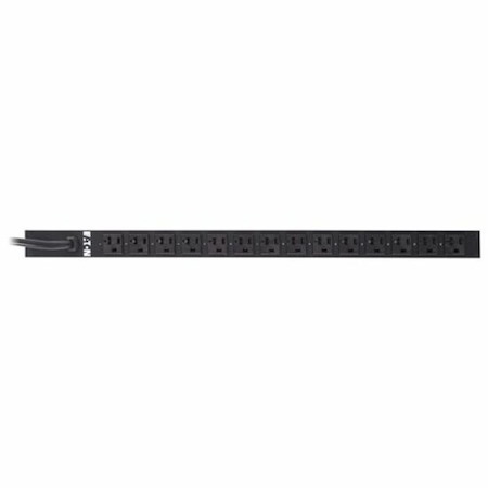 Eaton Basic rack PDU, 0U, 5-20P, L5-20P input, 1.92 kW max, 100-120V, 20A, 15 ft cord, Single-phase, Outlets: (14) 5-20R