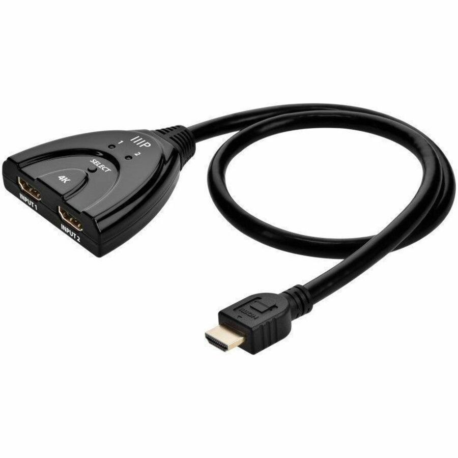 Monoprice Blackbird 4K60 2x1 Video Switch with HDMI Pigtail, HDCP 2.2