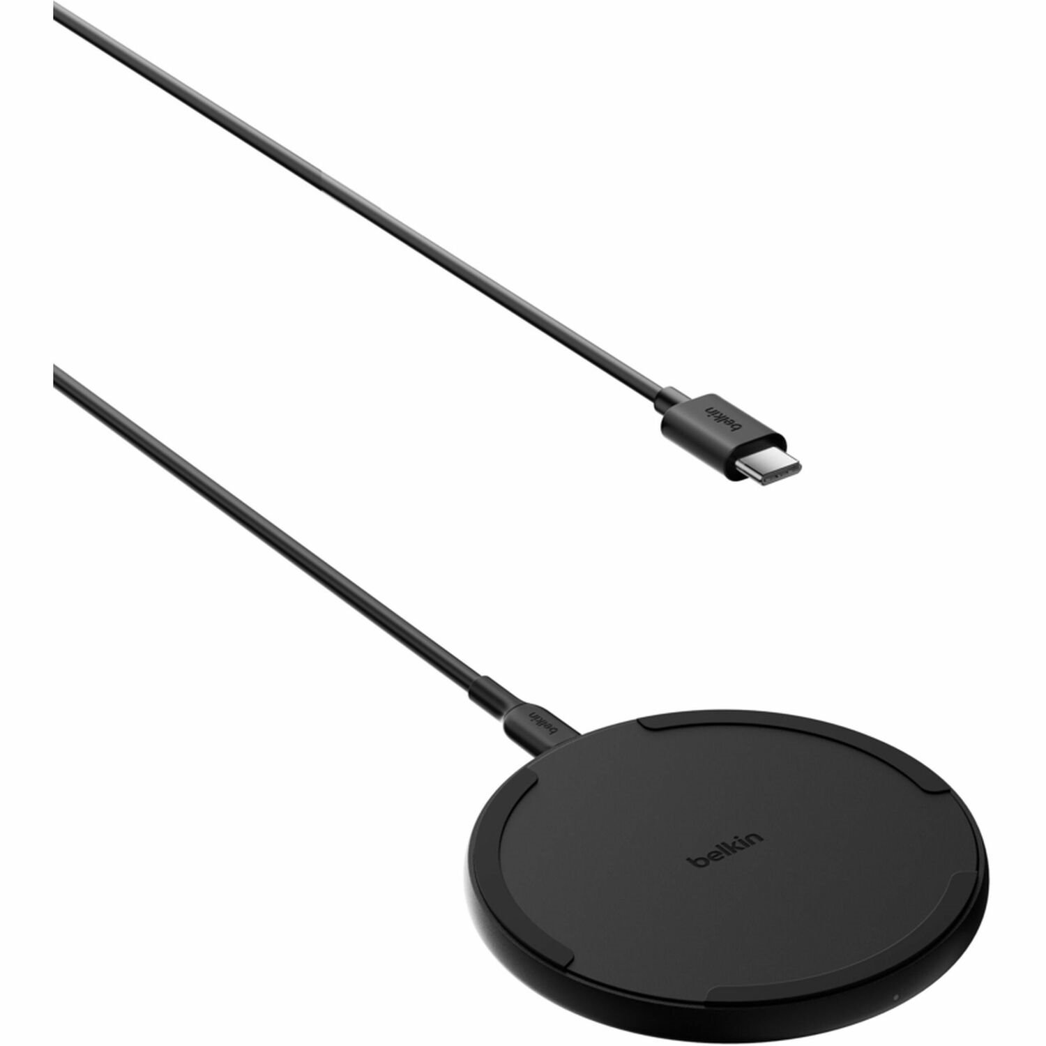 Belkin BoostCharge Wireless Charging Pad + Usb-C To Usb-C Cable (1.5M) - Black (WIA012fqBK), 15W, Led Indicator, Apple iPhone,Samsung.2 Years Warranty