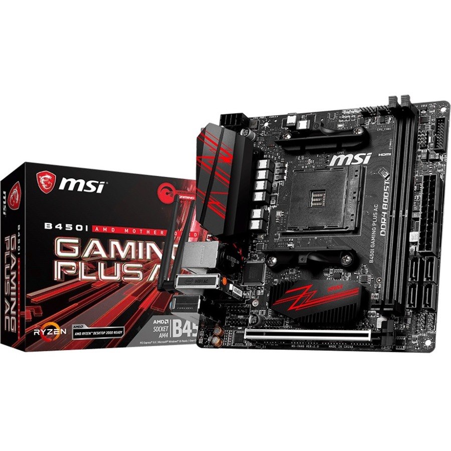 MSI B450I GAMING PLUS AC Desktop Motherboard - AMD B450 Chipset - Socket AM4