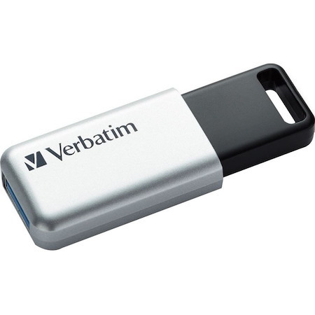 Verbatim Store 'n' Go Secure Pro 64 GB USB 3.0 Flash Drive - Silver - 256-bit AES - TAA Compliant