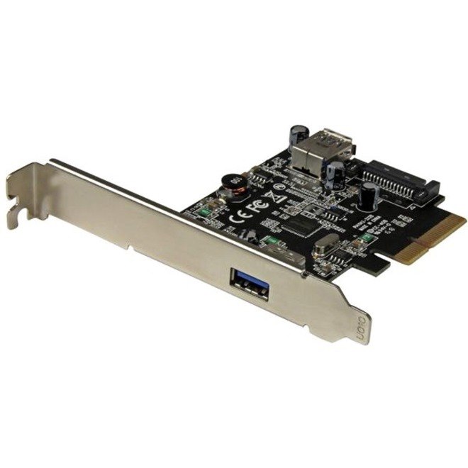 StarTech.com 2 Port USB 3.1 (10Gbps) Card - USB-A 1x External 1x Internal - PCIe USB 3.1 Card with Type-A - PCI Express - Supports UASP