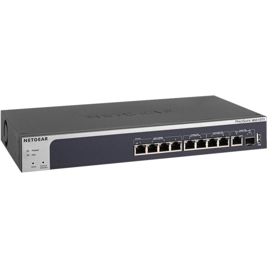 Netgear 8-Port Multi-Gigabit Smart Managed Pro Switch with 10G Copper / Fiber Uplinks