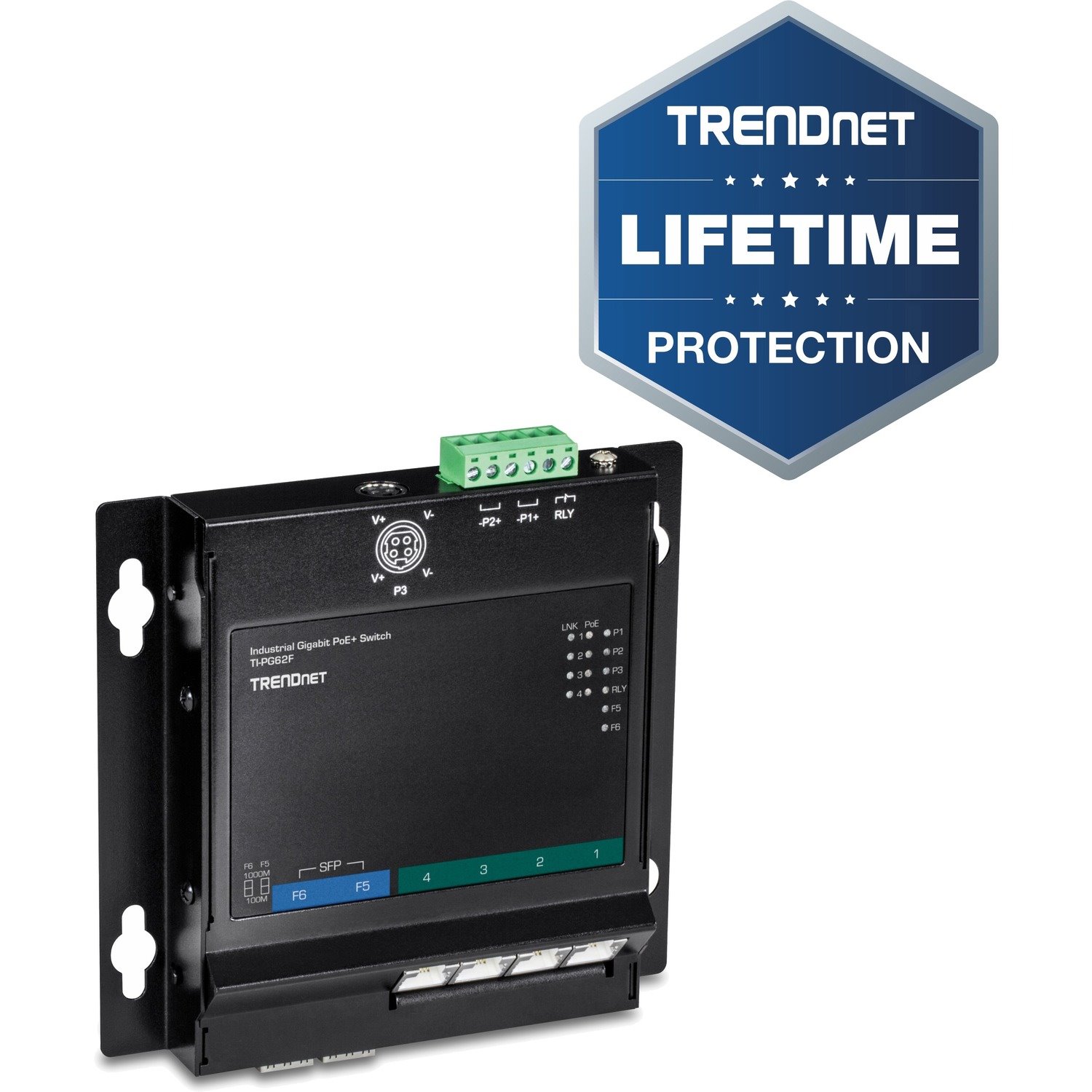 TRENDnet TI-PG62F 6 Ports Ethernet Switch - Gigabit Ethernet - 1000Base-T, 1000Base-FX - TAA Compliant
