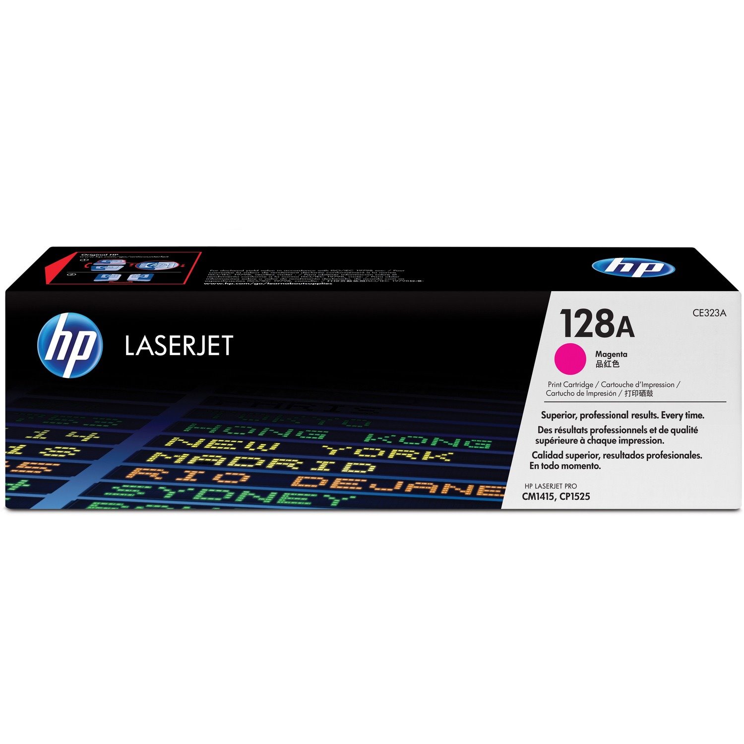 HP 128A (CE323A) Original Laser Toner Cartridge - Single Pack - Magenta - 1 Each