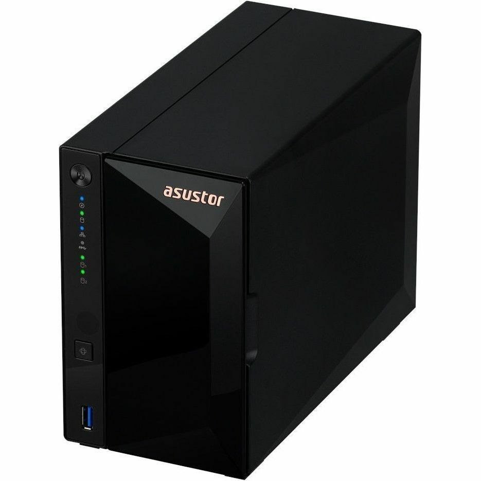 Asustor Drivestor 2 Pro Gen2 AS3302T v2, 2 Bay NAS Enclosure Network Storage, 1.7GHz Quad-Core, 2.5GbE Port, 2GB RAM DDR4, Network Attached Storage for Cloud Storage (Diskless)