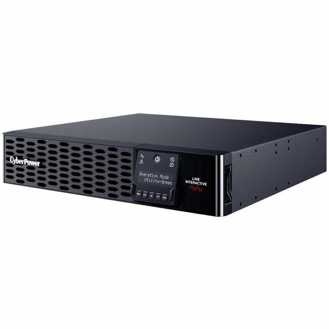 CyberPower PRO Rack/Tower LCD 1500VA / 1500W (10A) 2U Line Interactive UPS-(PR1500ERT2UC) - with built-in cloud port, 3 Year Limited WTY