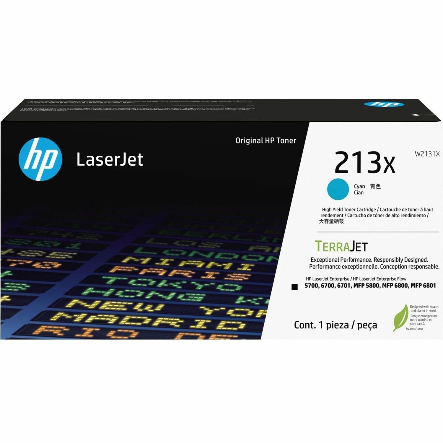 HP 213X Original Laser Toner Cartridge - Cyan Pack