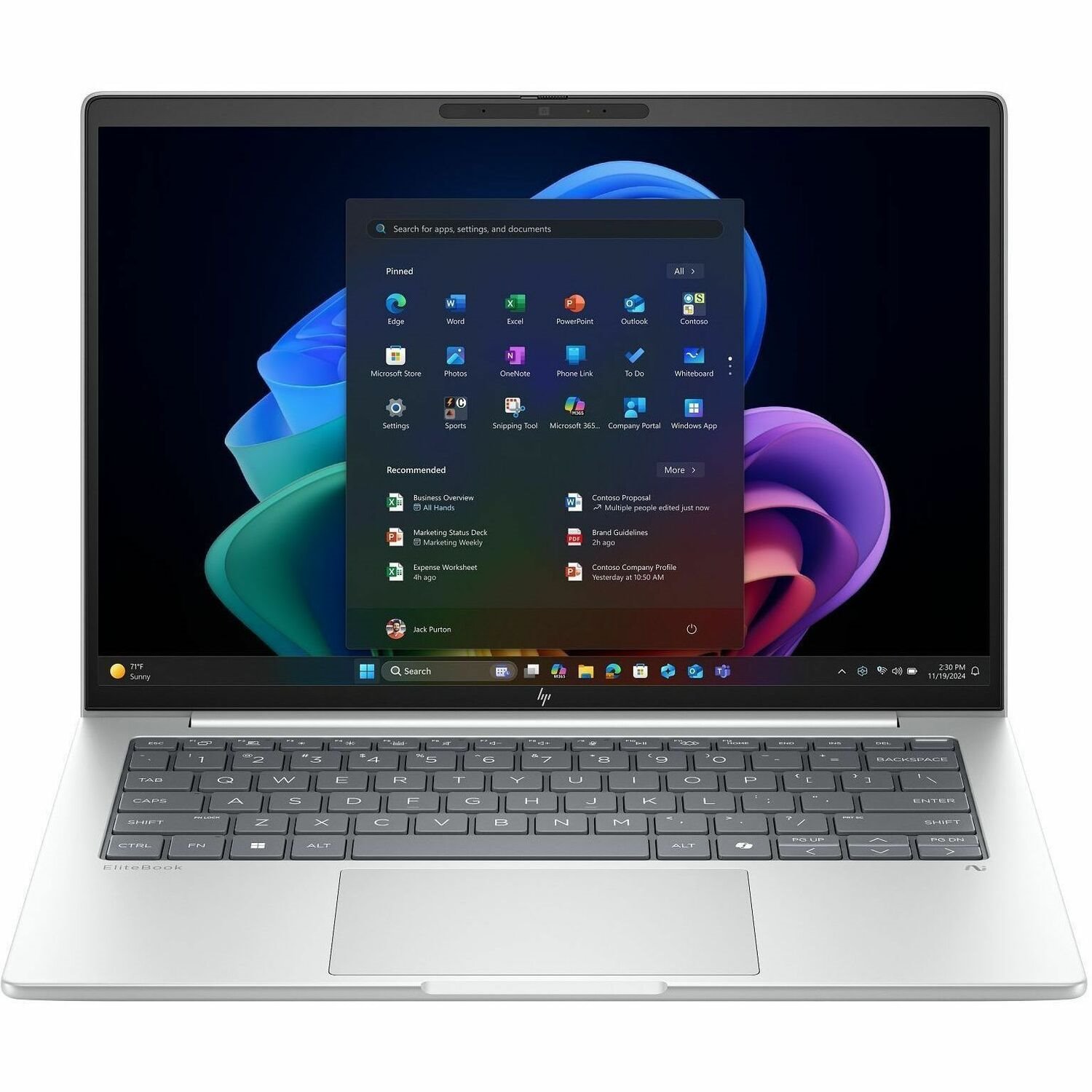 HP EliteBook 8 G1i 16" Notebook - WUXGA - 60 Hz - Intel Core Ultra 7 258V - 32 GB - 512 GB SSD - Glacier Silver Aluminum