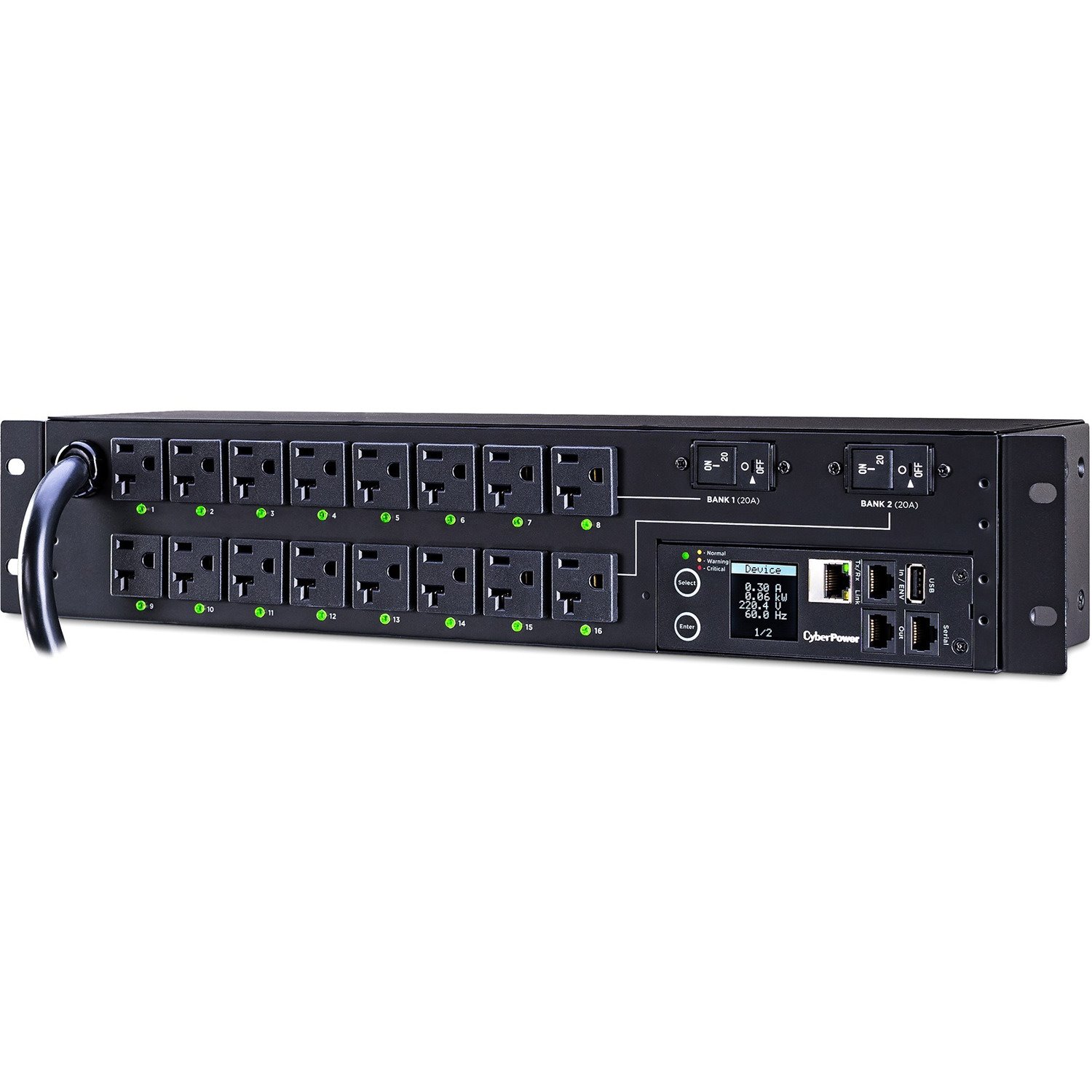 CyberPower PDU41003 Single Phase 100 - 120 VAC 30A Switched PDU