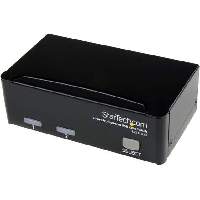 STARTECH 2 PORT SINGLE DISPLAY USB VGA KVM SWITCH W/ CABLES, 3 YR