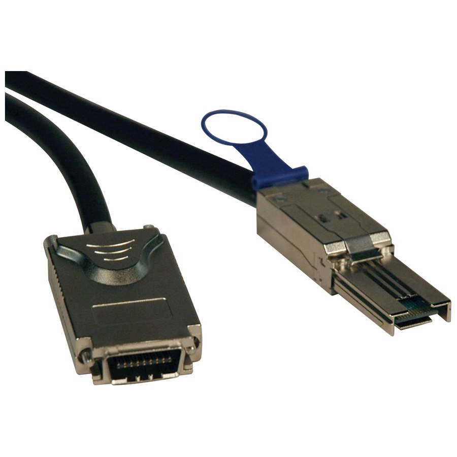 Eaton Tripp Lite Series External SAS Cable, 4 Lane - mini-SAS (SFF-8088) to 4xInfiniband (SFF-8470), 1M (3.28 ft.), TAA