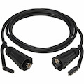 Eaton Tripp Lite Series Rigid Industrial RF Coaxial Cable (M/M) - IP68, F-Type Connectors, 10 ft. (3.1 m), Black