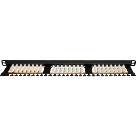 Eaton Tripp Lite Series 24-Port 0.5U Rack-Mount Cat6/Cat5 110 Patch Panel 568B, RJ45 Ethernet, TAA