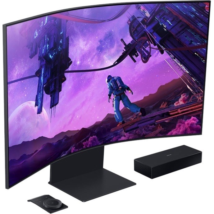 Samsung Odyssey Ark S55BG970NU 55" Class UHD Curved Screen Smart Gaming LCD Monitor - 16:9 - Black