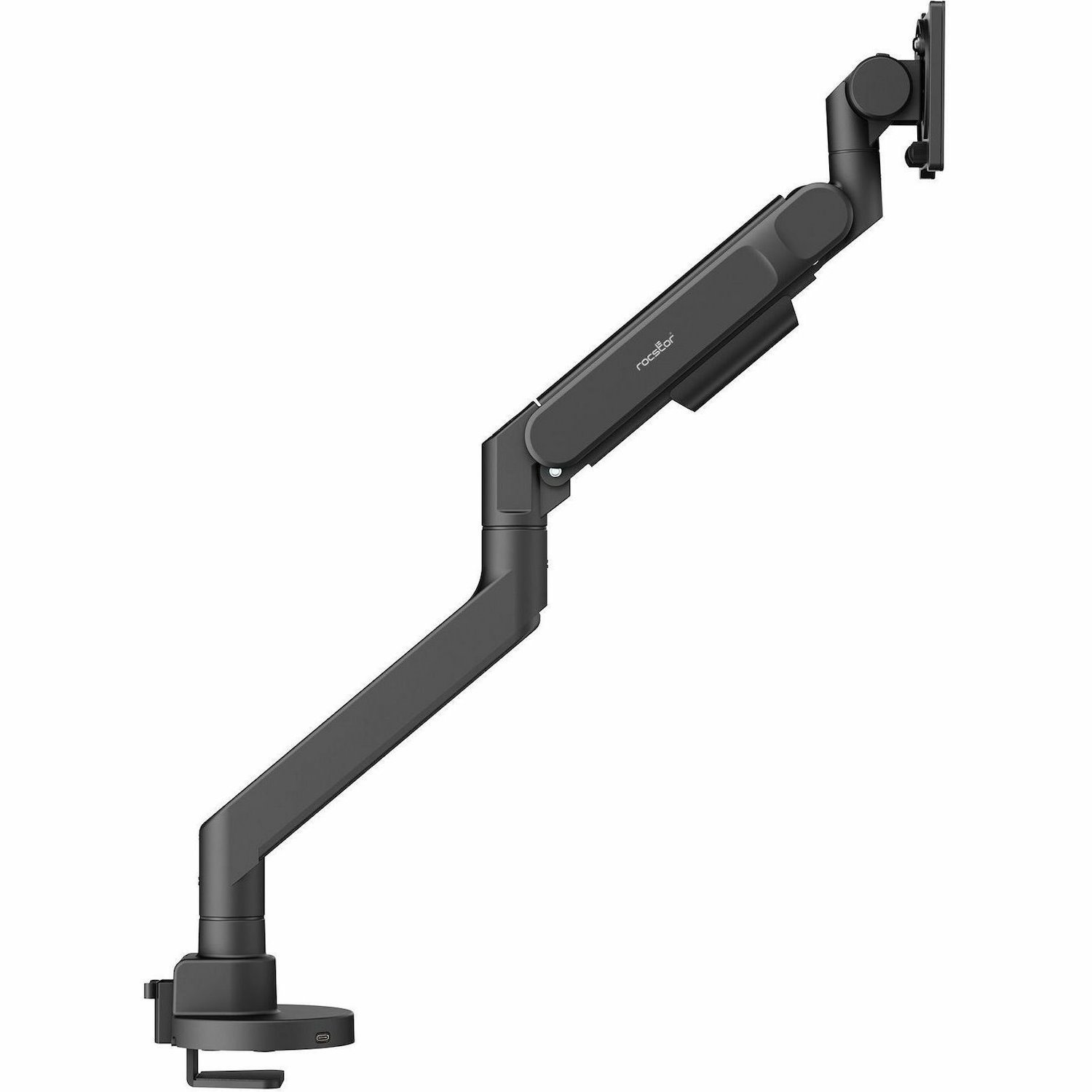 Rocstor ErgoReach Mounting Arm for Monitor, Curved Screen Display, Flat Panel Display - Matte Black