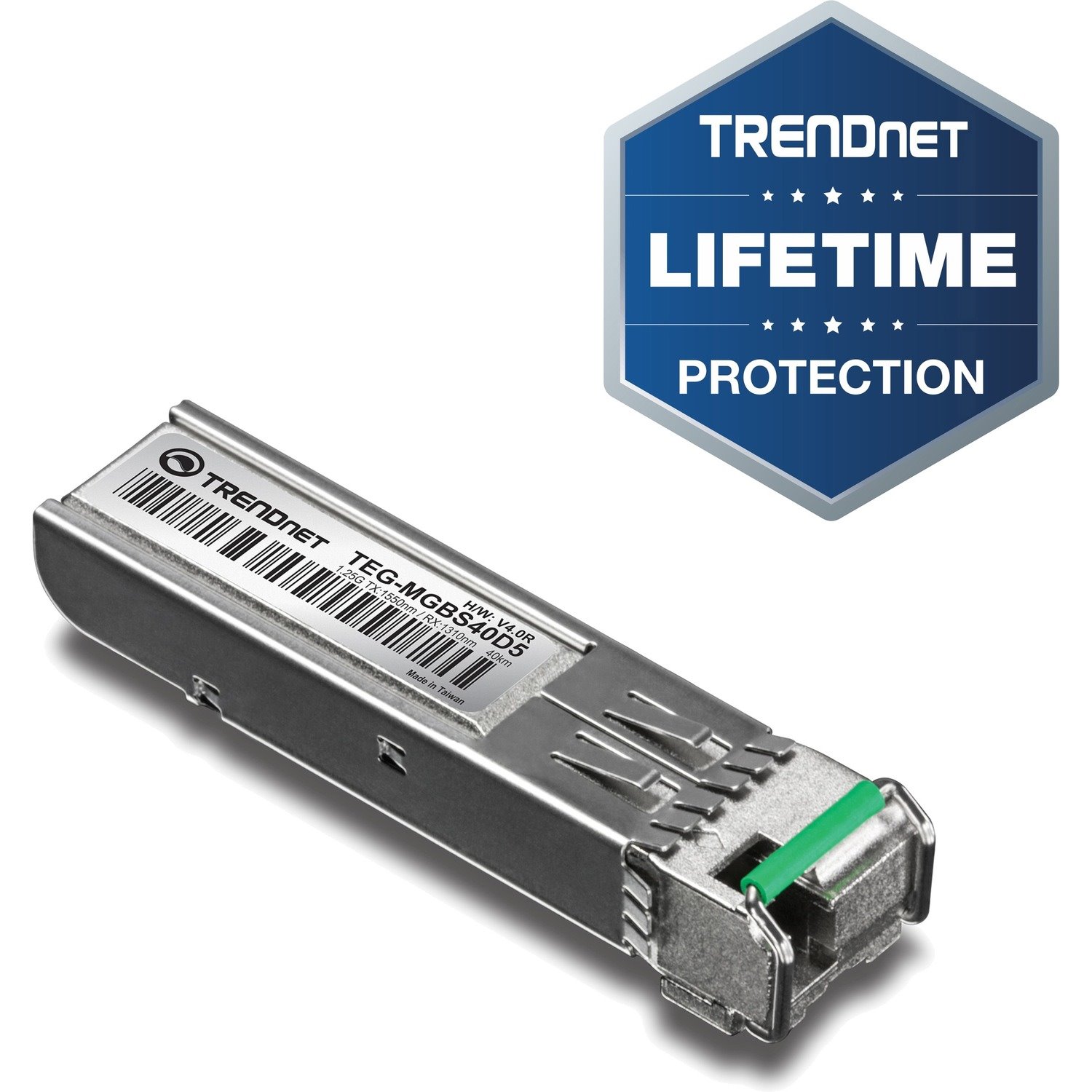 TRENDnet TEG-MGBS40D5 SFP (mini-GBIC) - 1 x LC Simplex 1000Base-LX Network - 1 - TAA Compliant