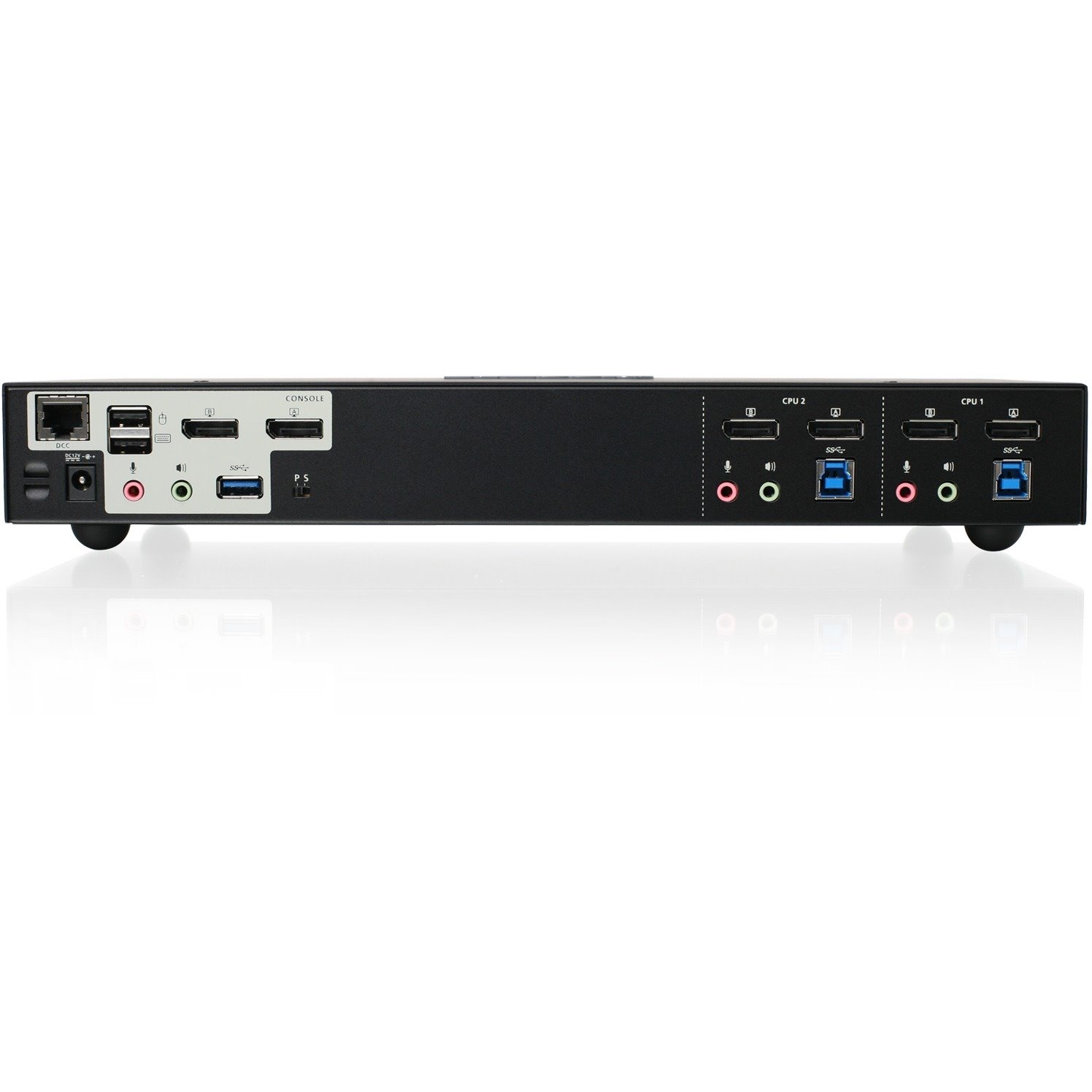 IOGEAR 2-Port 4K Dual View DisplayPort KVMP Switch with USB 3.0 Hub and Audio