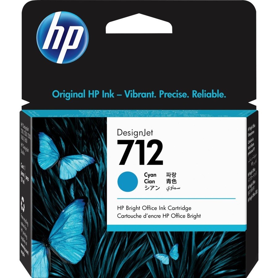 HP 712 Original Inkjet Ink Cartridge - Cyan - 1 Pack